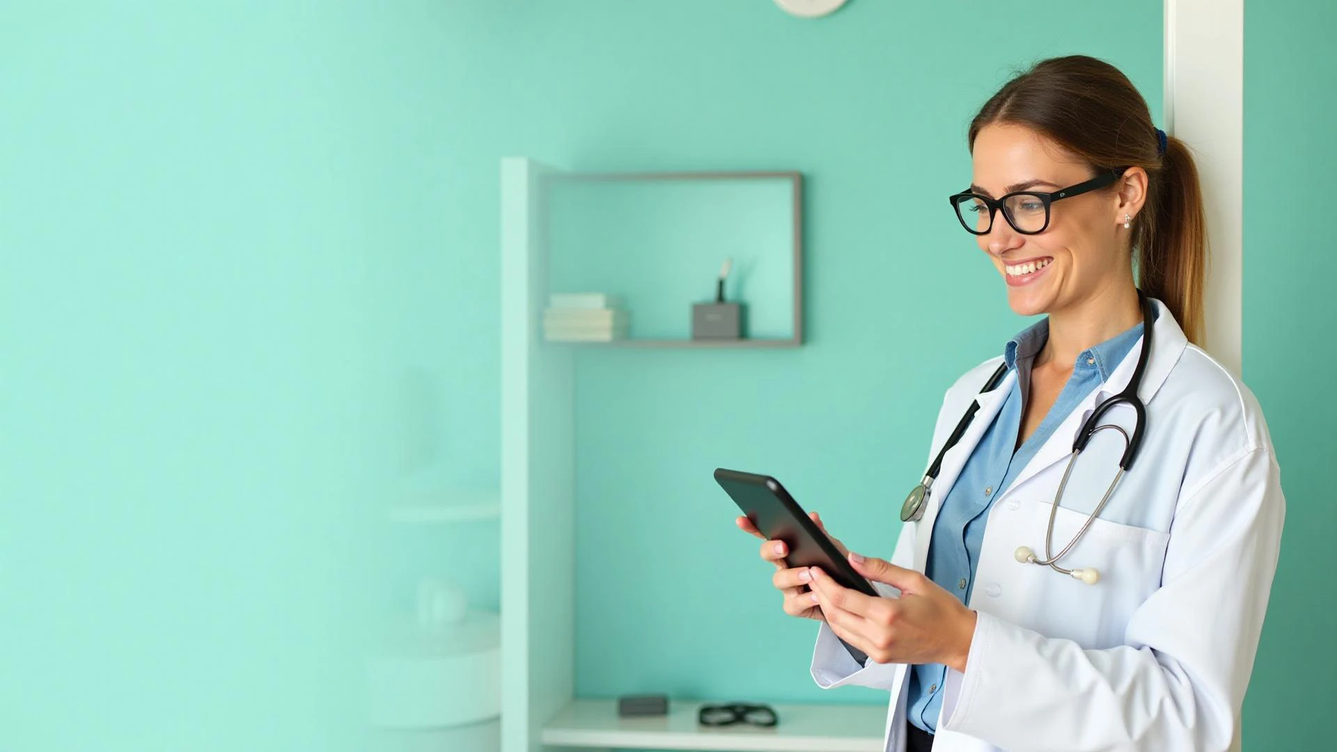 Professional Australian doctor providing telehealth consultation